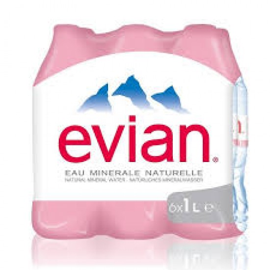 EVIAN 1LX6 ΦΥΣΙΚΟ ΜΕΤΑΛΛΙΚΟ ΝΕΡΟ PET