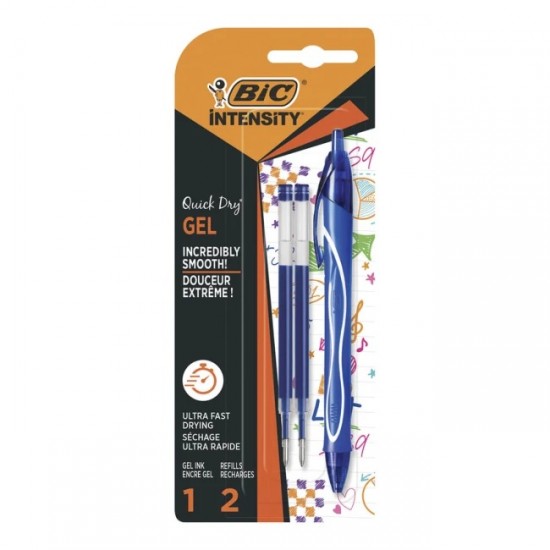 BIC ΣΤΥΛΟ GEL QUICK DRY ΜΠΛΕ + 2 ΑΝΤΑΛΛΑΚΤΙΚΑ