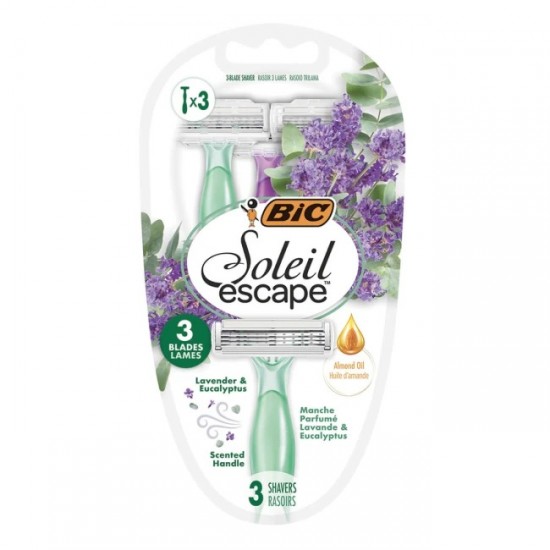 BIC 3-ΤΜΧ ΞΥΡΑΦΑΚΙΑ SOLEIL ESCAPE ΛΕΒΑΝΤΑ/ΕΥΚΑΛΥΠΤΟΣ