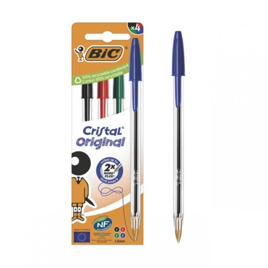 BIC 4-ΤΜΧ ΣΤΥΛΟ CRISTAL ΜΙΚΤΑ (ΚΟΥΤΙ)