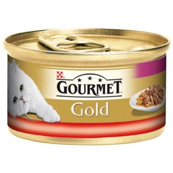 GOURMET 85G ΓΑΤΑΣ GOLD DUO ΒΟΔΙΝΟ/ΚΟΤΟΠ