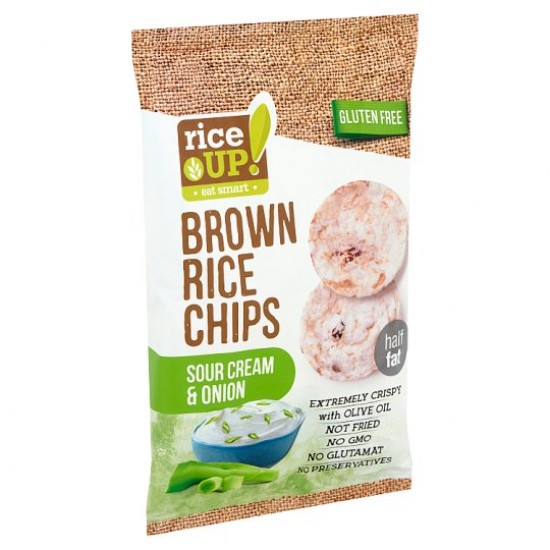 RICE UP! CHIPS 60G ΧΩΡ ΓΛΟΥΤΕΝΗ SOUR CREAM & ONION