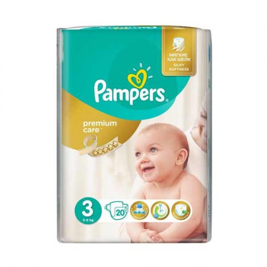 (-%)--PAMPERS 20-ΤΜΧ PREMIUM CARE No3  5-9KG