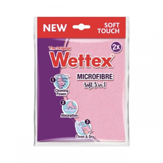 (-30%)WETTEX 2-ΤΜΧ ΠΕΤΣΕΤΕΣ ΜΙΚΡΟΙΝΩΝ SOFT 3in1