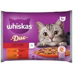 WHISKAS 85Gx4 DUO ΜΟΣΧ & ΠΟΥΛ / ΑΡΝΙ & ΠΑΠΙΑ ΣΕ ΖΕΛΕ