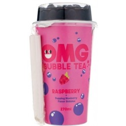 (-10%)OMG BUBBLE TEA 270ML RASPBERRY & BLUEBERRY