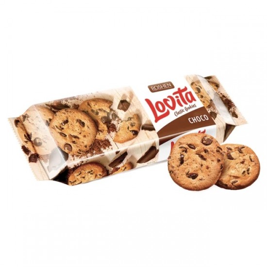LOVITA 150G ΜΠΙΣΚΟΤΑ ΜΕ ΚΟΜΜΑΤΙΑ ΣΟΚΟΛΑΤΑΣ