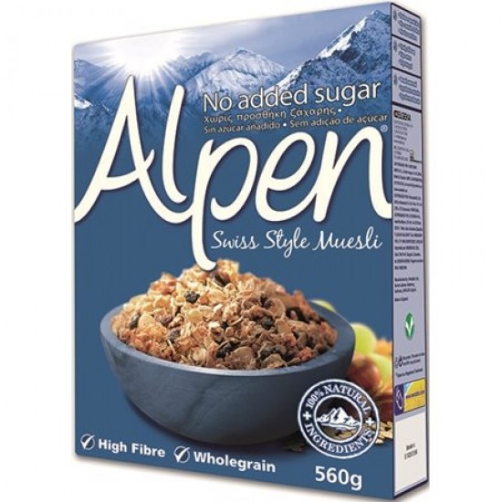 ALPEN 560G MUESLI NO SUGAR ADDED