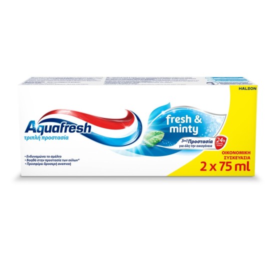 AQUAFRESH 75MLx2 ΟΔΟΝΤΟΚΡΕΜΑ FRESH & MINTY