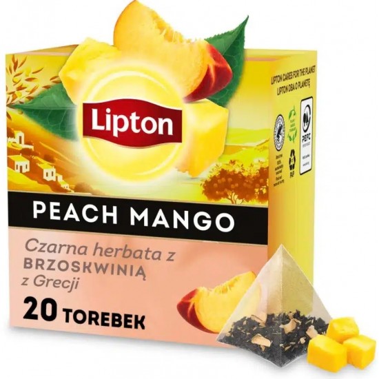 LIPTON ΜΑΥΡΟ ΤΣΑΙ 20ΦΑΚ ΠΥΡΑΜΙΔΑ 34ΓΡ ΡΟΔΑΚΙΝΟ ΜΑΝΓΚΟ