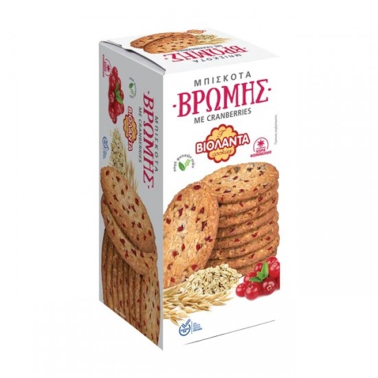 ΒΙΟΛΑΝΤΑ 200G ΜΠΙΣΚΟΤΑ ΒΡΩΜΗΣ ΜΕ CRANBERRY