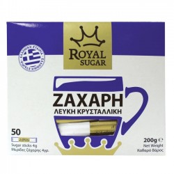 ROYAL SUGAR 4GX50 ΛΕΥΚΗ ΚΡΥΣΤΑΛΛΙΚΗ ΖΑΧΑΡΗ STICKS