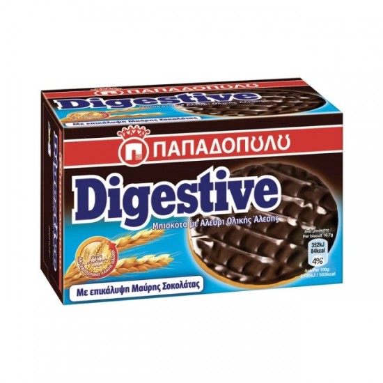 ΠΑΠΑΔΟΠΟΥΛΟΥ 200G DIGESTIVE ΜΑΥΡΗ ΣΟΚΟΛΑΤΑ