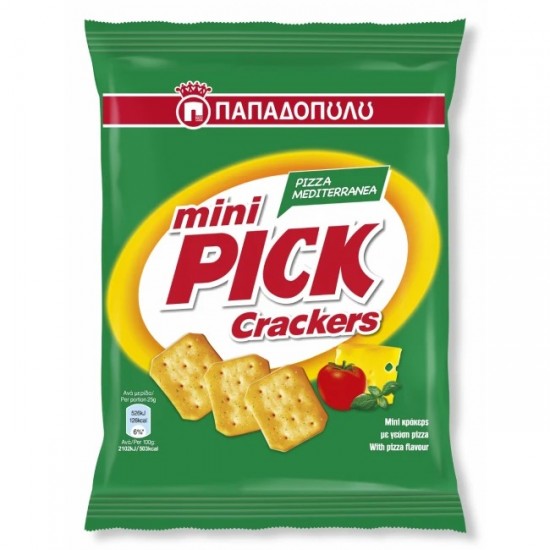 ΠΑΠΑΔΟΠΟΥΛΟΥ 70G MINI PICK CRACKERS PIZZA MEDIT.