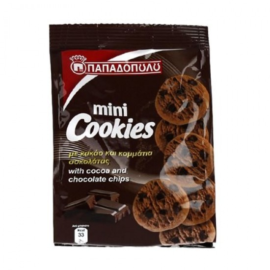ΠΑΠΑΔΟΠΟΥΛΟΥ 70G COOKIES ΜΙΝΙ ΔΙΠΛΗ ΜΑΥΡΗ ΣΟΚ. --