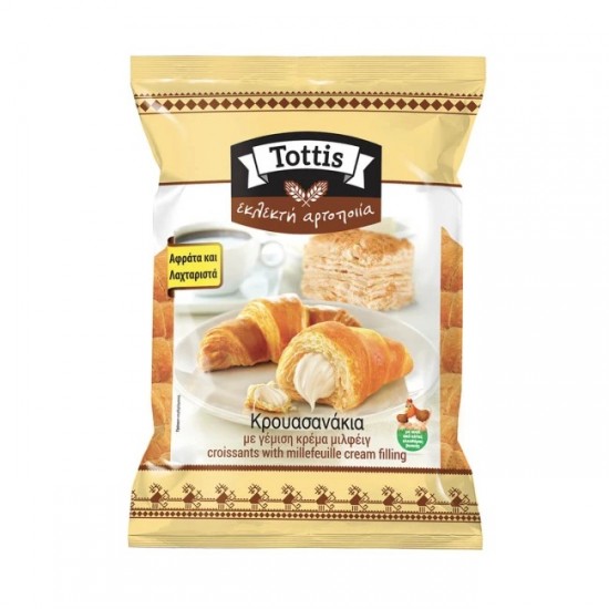 TOTTIS 300G ΚΡΟΥΑΣΑΝΑΚΙΑ ΜΕ ΚΡΕΜΑ ΜΙΛΦΕΙΓ