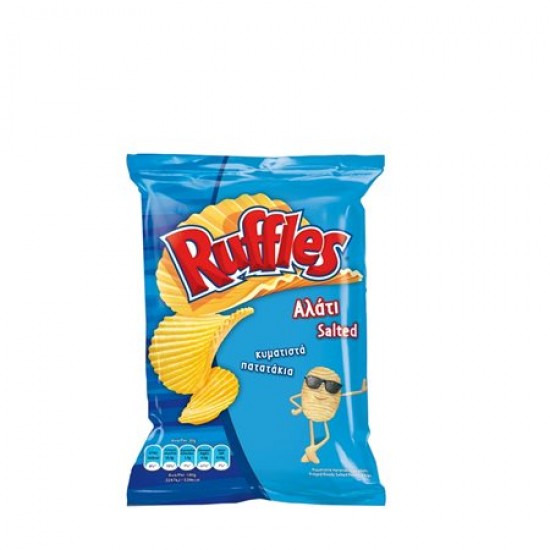 RUFFLES 150G CHIPS SALTED ΚΥΜΑΤΙΣΤΑ