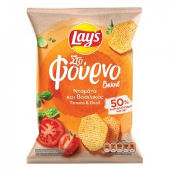 LAY'S 105G CHIPS ΣΤΟ ΦΟΥΡΝΟ ΤΟΜΑΤΑ & ΒΑΣΙΛΙΚΟ