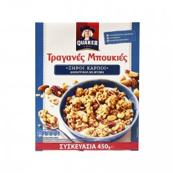 QUAKER 450G ΤΡΑΓΑΝΕΣ ΜΠΟΥΚΙΕΣ ΞΗΡΟΙ ΚΑΡΠΟΙ QUAKER 450G ΤΡΑΓΑΝΕΣ ΜΠΟΥΚΙΕΣ ΞΗΡΟΙ ΚΑΡΠΟΙ