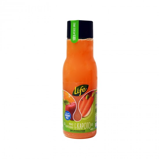 ΔΕΛΤΑ LIFE 400ML ΧΥΜΟΣ ΜΗΛΟ/ ΠΟΡΤΟΚΑΛΙ/ΚΑΡΟΤ (PET)