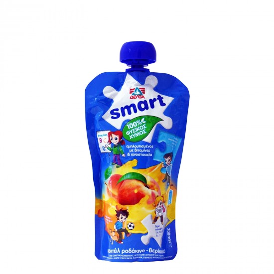 ΔΕΛΤΑ SMART 200ML ΦΥΣ ΧΥΜΟΣ ΡΟΔΑΚΙΝΟ ΒΕΡΥΚΟΚΟ