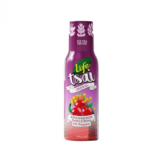 --ΔΕΛΤΑ LIFE 500ML TSAI ICE ROOIBOS TEA CRANB ΙΒΙΣΚΟΣ