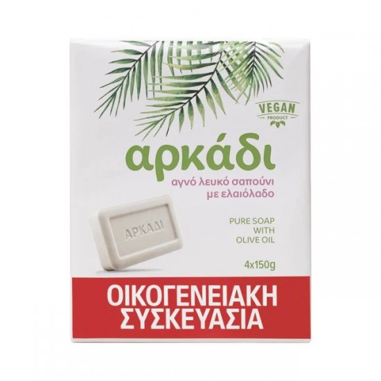 ΑΡΚΑΔΙ 150Gx4 ΠΛΑΚΕΣ ΛΕΥΚΟ ΣΑΠΟΥΝΙ