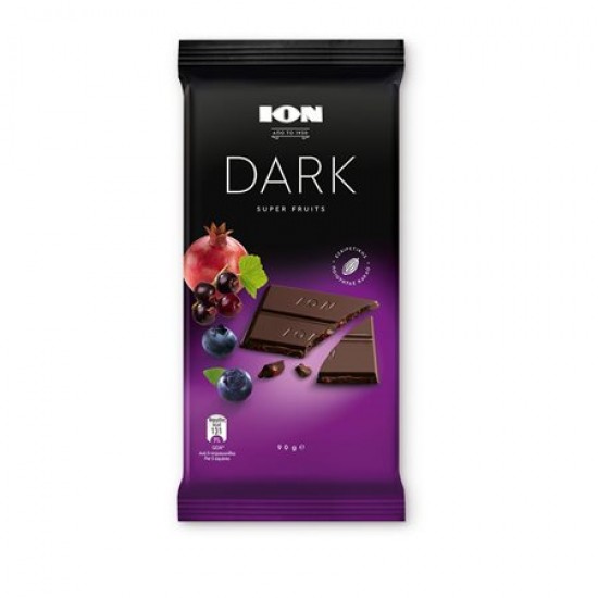 ΙΟΝ 90G ΣΟΚΟΛΑΤΑ DARK ΜΕ SUPER FRUITS