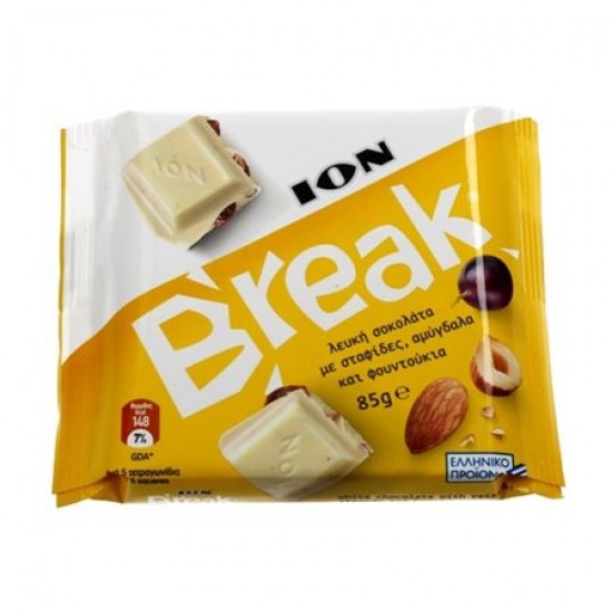 BREAK 85G ΣΟΚΟΛΑΤΑ ΛΕΥΚΗ ΜΕ ΣΤΑΦ/ΑΜΥΓ/ΦΟΥΝΤ