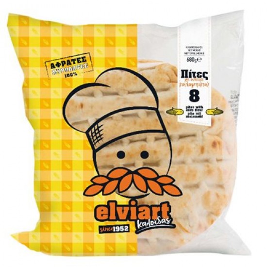 ELVIART 680G / 8-ΤΜΧ ΠΙΤΕΣ ΓΙΑ ΣΟΥΒΛΑΚΙΑ ΚΑΛΑΜΠΟΚ 17cm