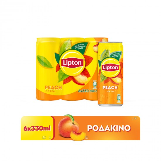 LIPTON 330MLx6 ICE TEA PEACH SLEEK ---