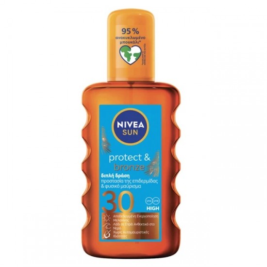 (-40%)NIVEA SUN 200ML PROT & BRONZE OIL SPRAY SPF 30
