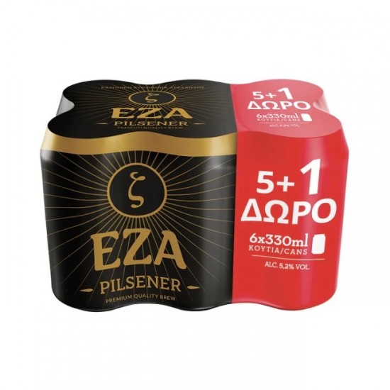 ΕΖΑ 'ζ' PREM. PILS. 330MLx5(+1 free) ΜΠΥΡΑ ΚΟΥΤΙ
