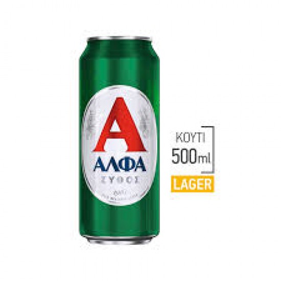 ΑΛΦΑ 500ML ΜΠΥΡΑ /ΚΟΥΤΙ
