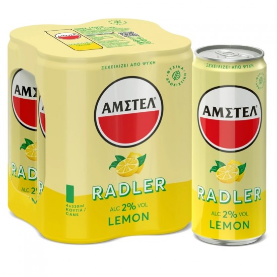 AMSTEL 330MLX4 RADLER ΜΠΥΡΑ ΚΟΥΤΙ SLEEK
