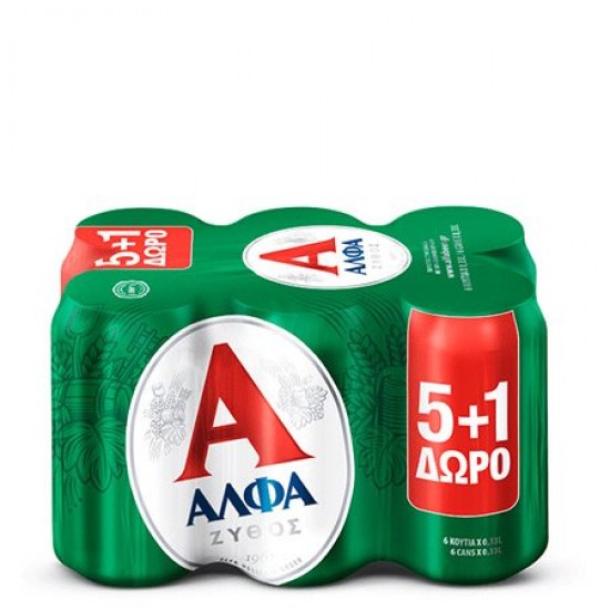 ΑΛΦΑ 330MLX5(+1 FREE) ΜΠΥΡΑ /ΚΟΥΤΙ