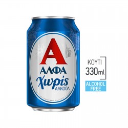 ΑΛΦΑ 330ML ΧΩΡΙΣ ΑΛΚΟΟΛ ΜΠΥΡΑ / ΚΟΥΤΙ
