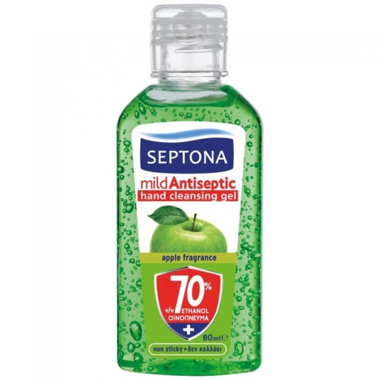 SEPTONA 80ML MILD ΑΝΤΙΣΗΠΤΙΚΟ GEL ΠΡΑΣΙΝΟ ΜΗΛΟ 70% ΟΙΝΟΠ