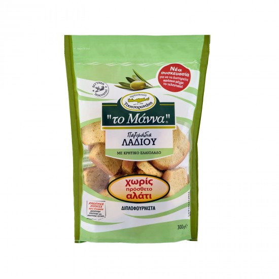 ΜΑΝΝΑ 300G ΠΑΞΙΜΑΔΙ ΛΑΔΙΟΥ ΧΩΡ. ΠΡΟΣ. ΑΛΑΤΙ