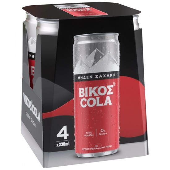 (-20%)ΒΙΚΟΣ COLA 330MLx4 ZERO / ΚΟΥΤΙ