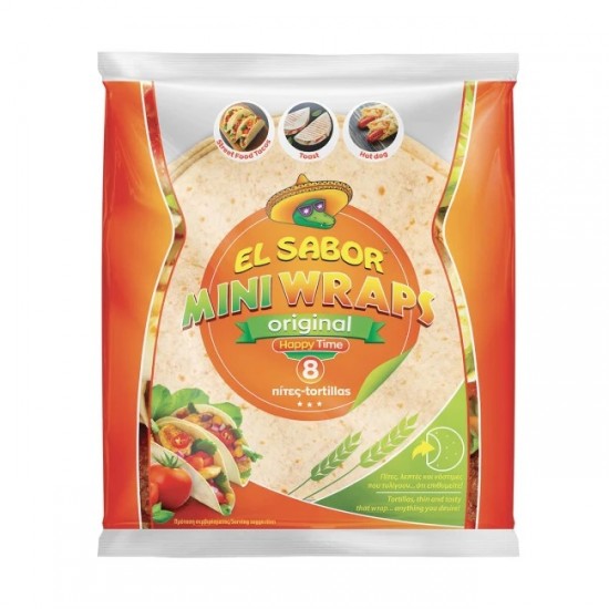 EL SABOR 144G 13CM 8-ΤΜΧ TORTILLA MINI HAPPY TIME