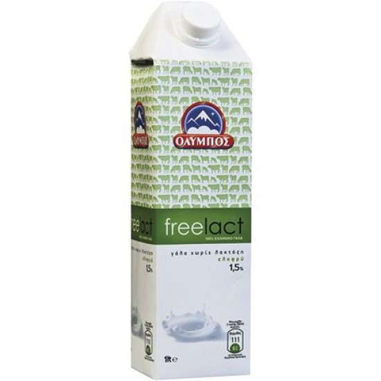 ΟΛΥΜΠΟΣ 1L FREELACT ΓΑΛΑ ΧΩΡΙΣ ΛΑΚΤΟΖΗ 1,5% ΛΙΠ