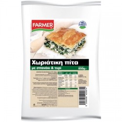 FARMER 850G ΧΩΡΙΑΤΙΚΗ ΠΙΤΑ ΜΕ ΣΠΑΝΑΚΙ ΚΑΙ ΤΥΡΙ ΚΤΨ FARMER 850G ΧΩΡΙΑΤΙΚΗ ΠΙΤΑ ΜΕ ΣΠΑΝΑΚΙ ΚΑΙ ΤΥΡΙ ΚΤΨ