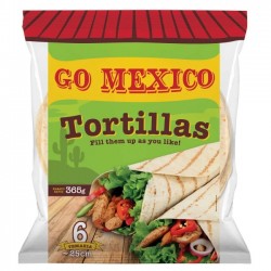 (-20%)GO MEXICO ΤΟΡΤΙΓΙΕΣ ΣΙΤΟΥ 25CM x 6-ΤΜΧ