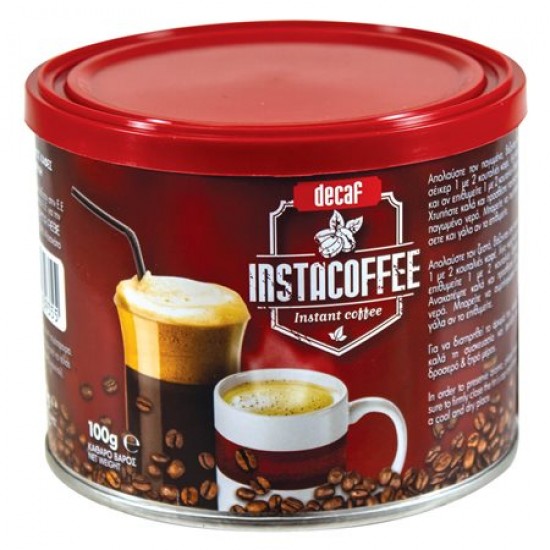 INSTACOFFEE 100G ΣΤΙΓΜΙΑΙΟΣ ΚΑΦΕΣ DECAF