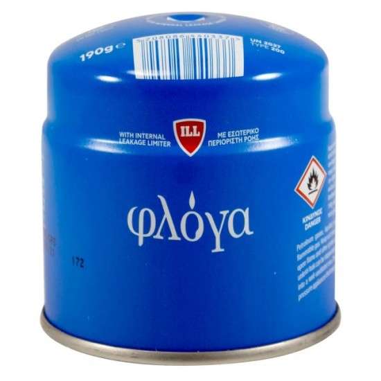 ΦΛΟΓΑ 190G ΓΚΑΖΑΚΙ ΦΙΑΛΙΔΙΟ ΜΕ ΒΑΛ ΑΣΦΑΛΕΙΑΣ
