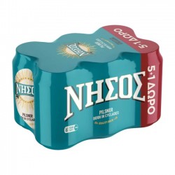 ΝΗΣΟΣ 330MLx5(+1free) ΜΠΥΡΑ PILSNER /KOYTI