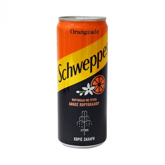 SCHWEPPES 330ML ORANGEADE OR BLOSSOM SLEEK