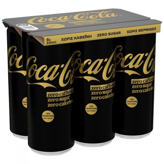 COCA COLA ZERO 330MLx6 ΧΩΡΙΣ ΚΑΦΕΪΝΗ SLEEK KC