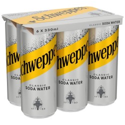 SCHWEPPES 330MLx6 SODA WATER SLEEK KC